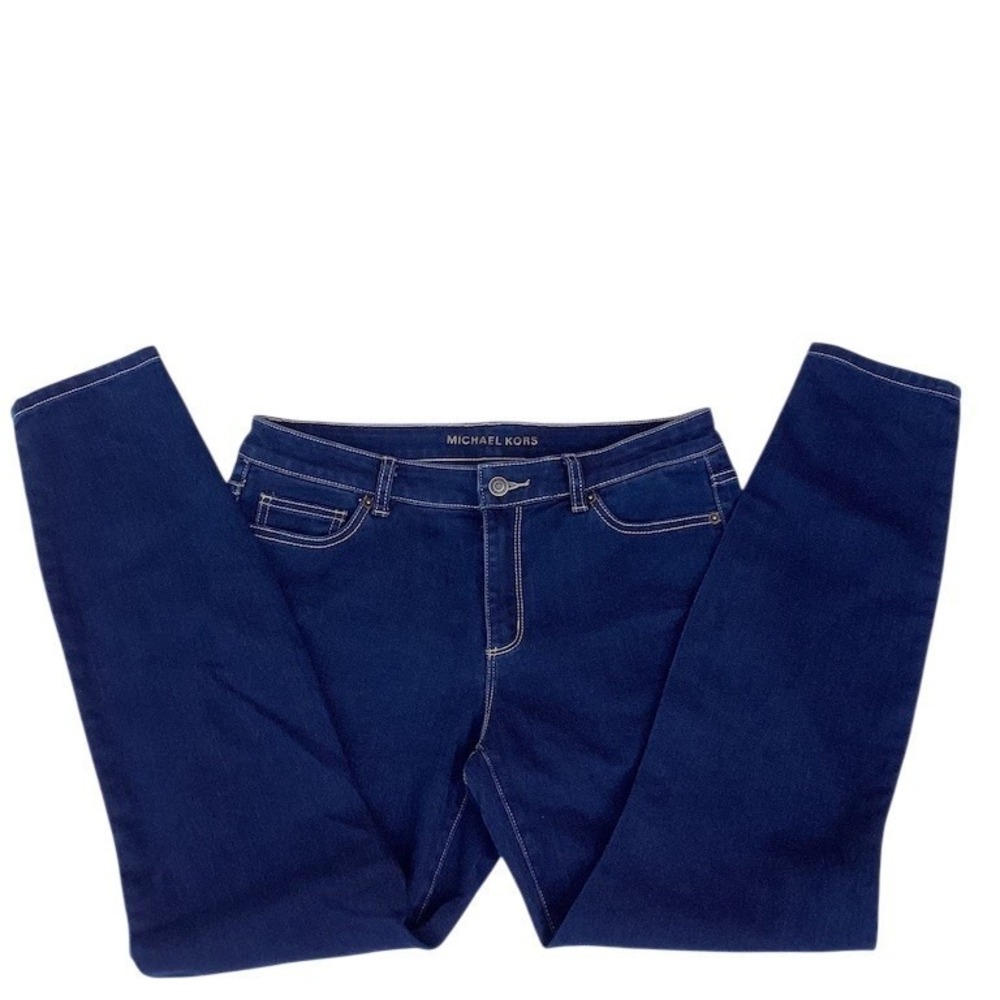 Michael Kors‎ Jeans Womens Size 10 Dark Wash Blue Skinny Stretch 5-Pocket